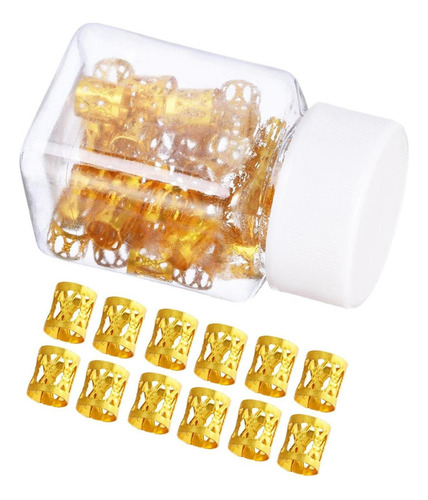 S. Bobina Para El Cabello Kit De Rastas Aros De Joyería Oro