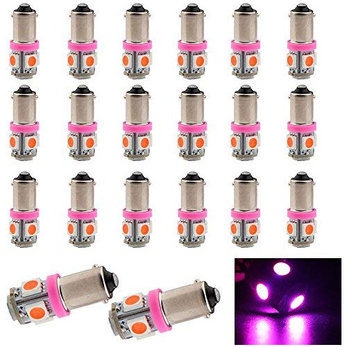 Everbrightt 20pack Ba9s Rosa 5050 5smd Led Lámpara De ...