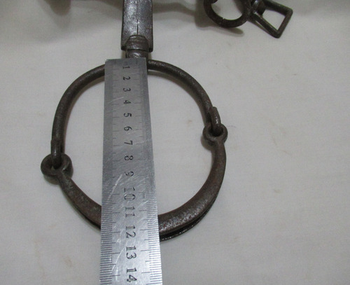 Antiguo Freno Mulero Caballo Hierro Y Plata Con Argollas (Usado)