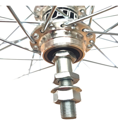 2 Aro 20 Vbrak 36 Furo Aluminio Natural Cubo Rol.raio Grosso Cor Preta