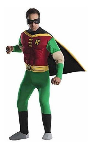 Traje De Adultos De Dc Comics Deluxe Muscle Chest Robin,