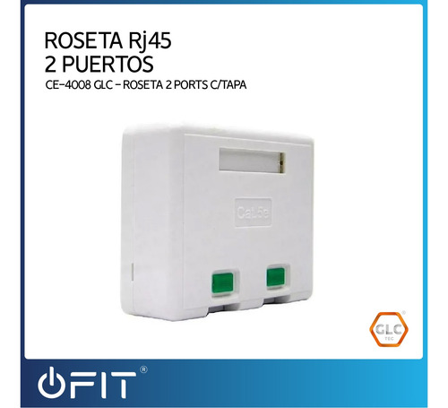 Imagen 2 de 6 de Roseta Rj45 Doble Glc Jack Cat5 Cat6 Cable Red