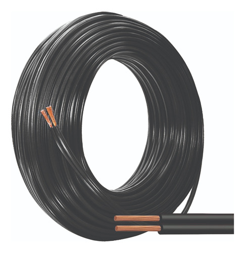 Cable Tipo Taller 2x1.5 Negro Bipolar X 50 Metros / 2x1.5mm