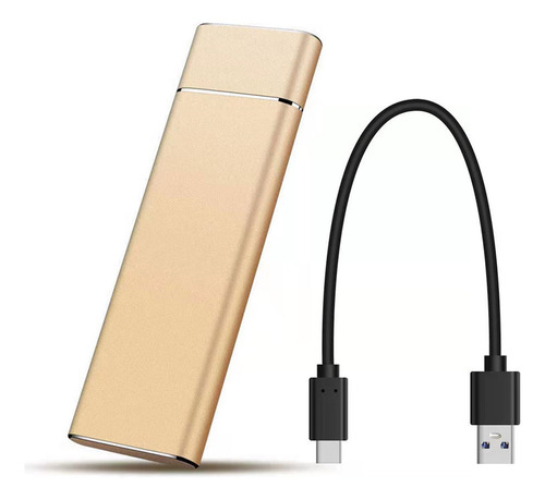 Disco Duro Ssd Externo Ultra Rápido M2 Barato 12tb Mini Oro