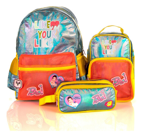 Set 3 Mochila Escolar Bia Atmpacks Original Nuevo