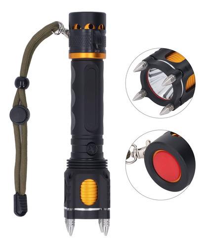 Linterna De Exterior Recargable Led De Defensa Personal Supe