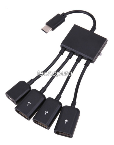 Cable Adaptador Otg Usb 3.1 / Hub Usb Tipo C Celular, Tablet