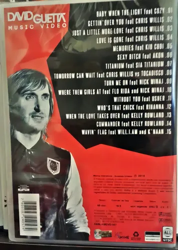 DVD David Guetta - Music Video 15 Faixas Rock Internacional 2014