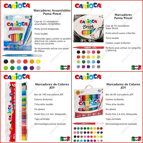 Imagen 6 de 9 de Caja 100 Marcadores Colores Carioca Italianos 1 Metro Cuotas