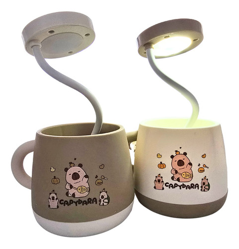 Lámpara Y Lapicero Capybara Capibara Kawaii Beige Beige