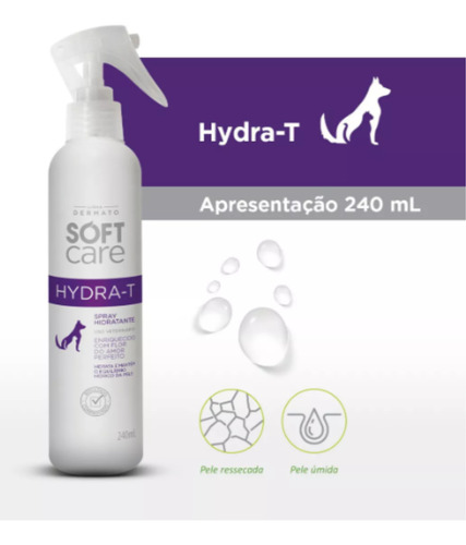 Soft Care Hydra-t Spray Hidratante Pet Society 240ml