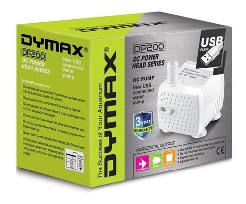 Bomba De Agua Dymax Dp200 Usb Fuentes Feng Shui  Hidroponia