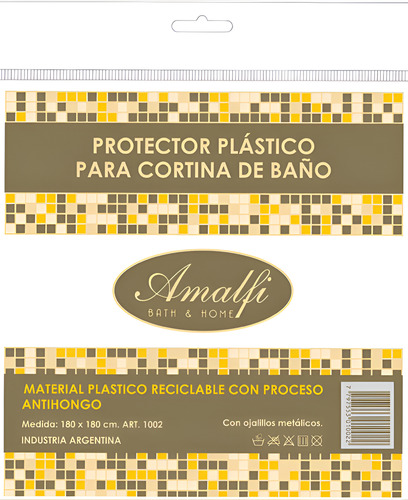 Protector Forro Cortina De Baño Anihongo Plastico Color Cristal