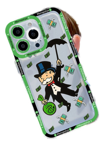 Funda De Teléfono Cartoon Monopolys Para iPhone 15, 14, 13,