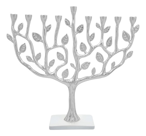 Base De Pedra Menorah Tree Of Life (prata)