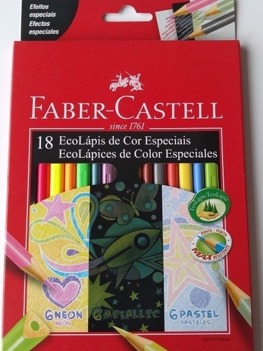 Colores Faber Castell X18 (neón, Metálico Y Pastel)