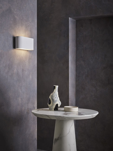 Aplique Bidireccional Interior Oval Negro O Blanco - Unilux Blanco