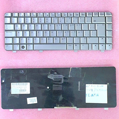 Teclado Net Hp Cq40 Dv4-1000/1200/2000 Plata Anclajes Rotos