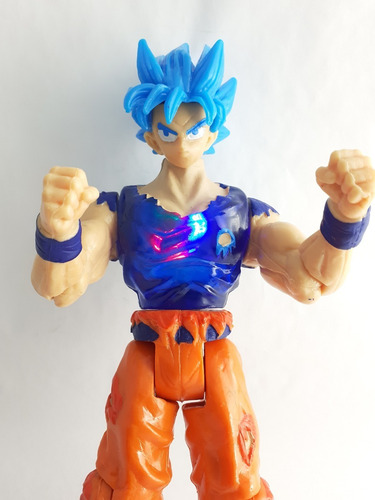 Figura Muñeco Juguete Goku Super Sayayin Dios Blue Ssj Luz | Meses sin intereses Figura Muñeco Juguete Goku Super Sayayin Dios Blue Ssj Luz | Meses sin intereses