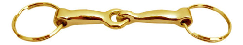 2 Llavero Con Forma De Bocado De Caballo, Llavero De Oro