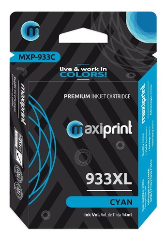 Cartucho Hp 933xl Azul Compatible Maxiprint 6100 6700 7610