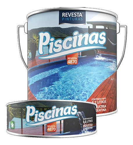 Esmalte Poliuretánico Revesta 4870 Pintura Piscina 4l Mm