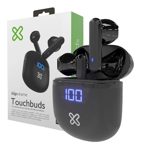 Auriculares Inalámbricos Klip Xtreme Display Negro 1año Gtía