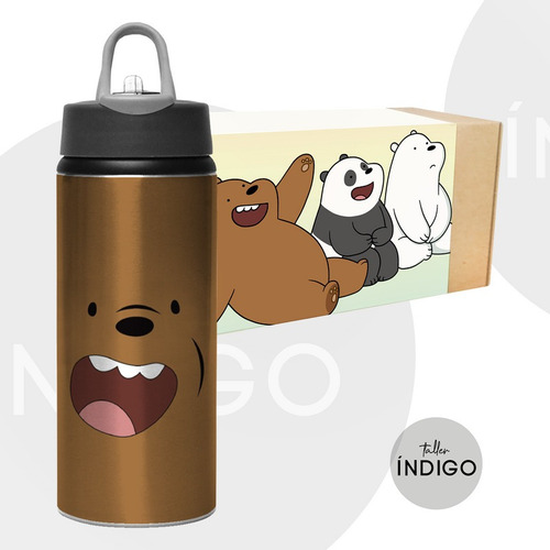 Botella We Bare Bears + Empaque Personalizado Artesanal