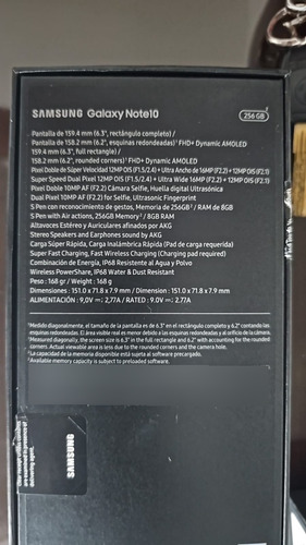 Celular Samsung Note 10 Dual Sim 256gb 