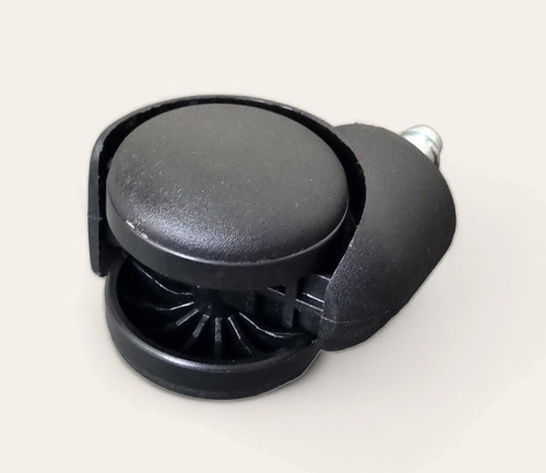 5 Ruedas De Nylon 50mm Con Perno 11mm Para Sillón Oficina Ruedas Negra