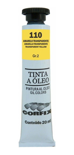 Tinta Óleo Para Tela Corfix Grupo 2 Com 20ml - Escolha A Cor