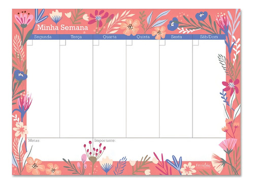 Colección Weekly Block Spring, 52 hojas, 90 g/m², 2348