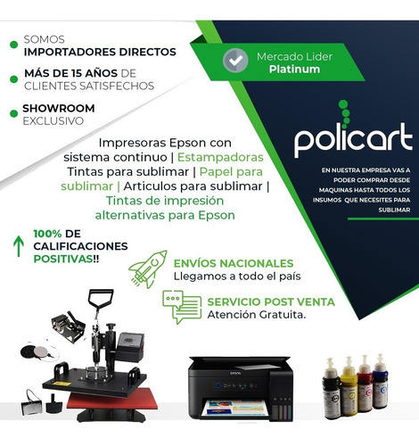 Tinta Sublimación Sublimar Para Epson L3250 Colores Nítidos