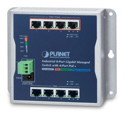 Imagen 2 de 7 de Switch Planet Wgs-804hpt 8 Puertos/4 Puertos Poe Gigabit