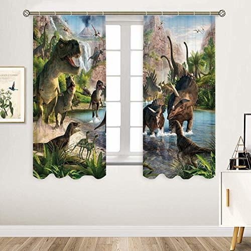 Sevendec - Cortina De Decoración De Dinosaurios Con Animales