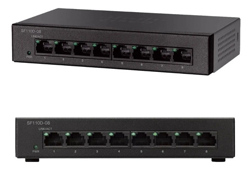 Switch Cisco Sf110d-08 8 Puertos Lan Plug & Play