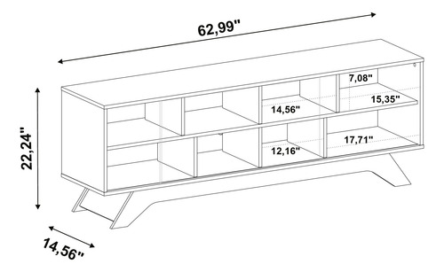 Mesa De Tv Bertolini Niagara Blanco