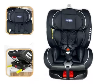 Silla De Carro Asiento Butaca Giratorio Con Isofix Babykits Color Negro Silla De Auto