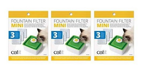 Catit 2.0 Paquete De 9 Mini Filtros De Fuente (3 Paquetes Co