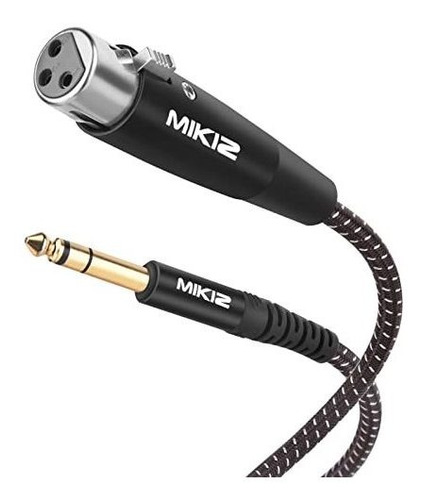 Mikiz Cable Estéreo Equilibrado Trs A Xlr Hembra De 1/4 PuLG