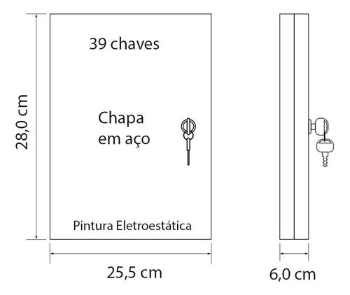 Porta Chaves Xadrez Jogos Salas Organizador Chaveiros - Vital Quadros -  Organização e Arrumação - Magazine Luiza