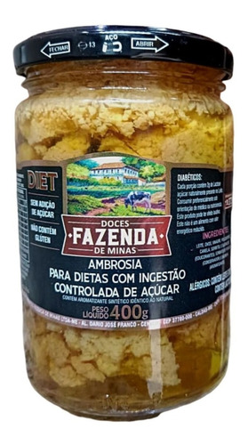 Ambrosia Portuguesa Diet Fazenda De Minas 400g