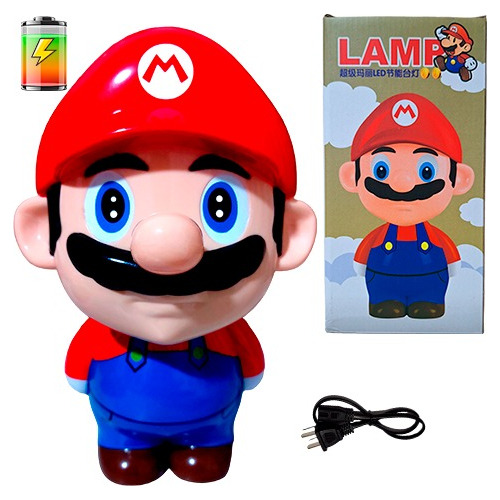 Lampara Led Super Mario Bros Recargable, Graduable 