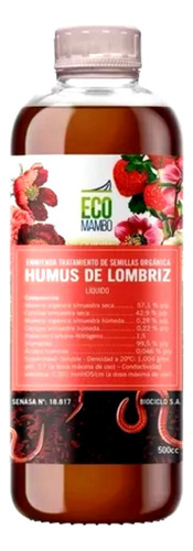 Humus De Lombriz Liquido 500 Ml Eco Mambo - Horus Grow -