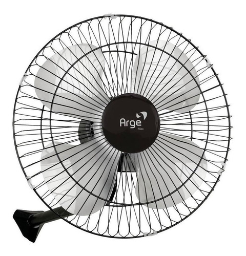 Ventilador de parede Arge Max 50 preto com 4 pás cor  cinza de  polipropileno, 50 cm de diâmetro 127 V/220 V