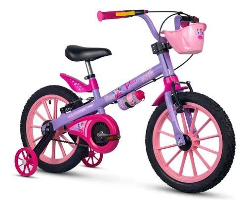 Bicicleta Aro 16 Nathor Pixie A Partir De 5 Anos C/rodinhas Cor Violeta Tamanho do quadro 16