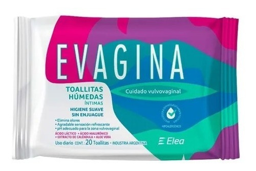 Evagina Toallitas Húmedas De Higiene Íntima Sin Enjuague X20