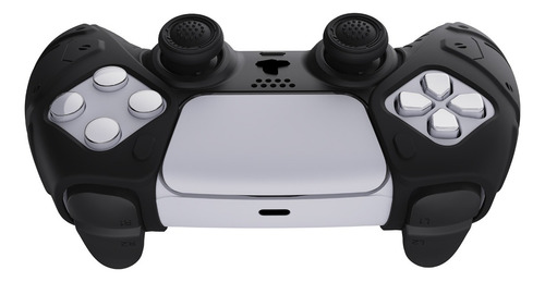 Funda De Silicona Por Separado Con Tapas Para Ps5 Control Color Negro