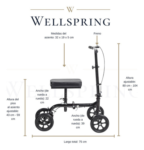 Andadera Rollator Ortopedica Para Rodilla Scooter Triciclo