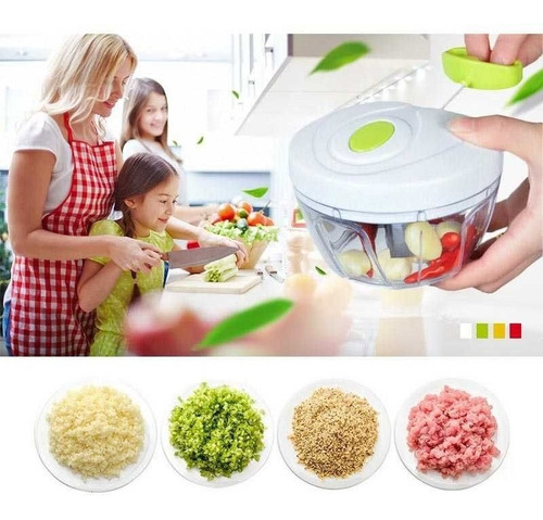 Imagem 5 de 10 de Mini Processador De Alimentos Manual Triturador Alho Legumes